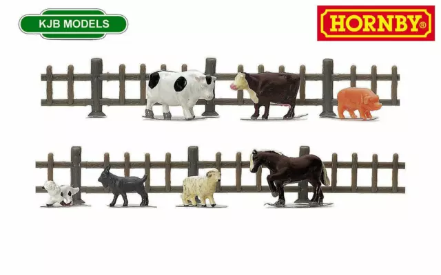 BNIB OO Gauge Hornby R7120 Farm Animals - Model Railway Cow Sheep Pig Horse Goat