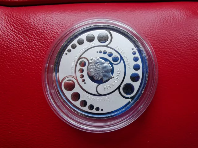 Silbermünze Ghana Alien 2021 1 Oz Silber 5 Cedis 3