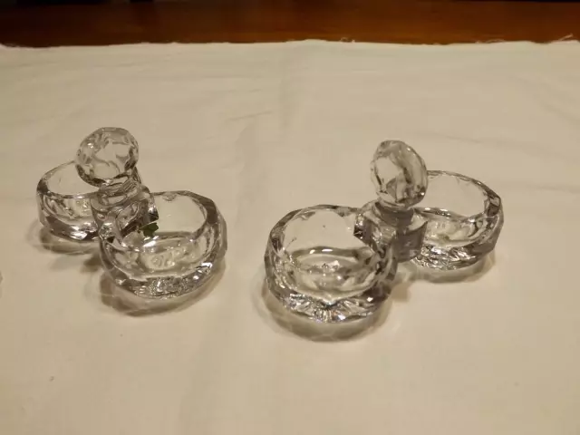 Paire de salières en cristal de Baccarat