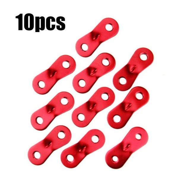 Blocco Corda Chiusure Campeggio Cavo Regolabile Alluminio Lega Rosso 39*16*2mm
