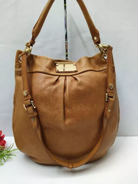 Marc By Marc Jacobs Classic Q Hillier Camel Brown Leather Hobo Shoulder Bag