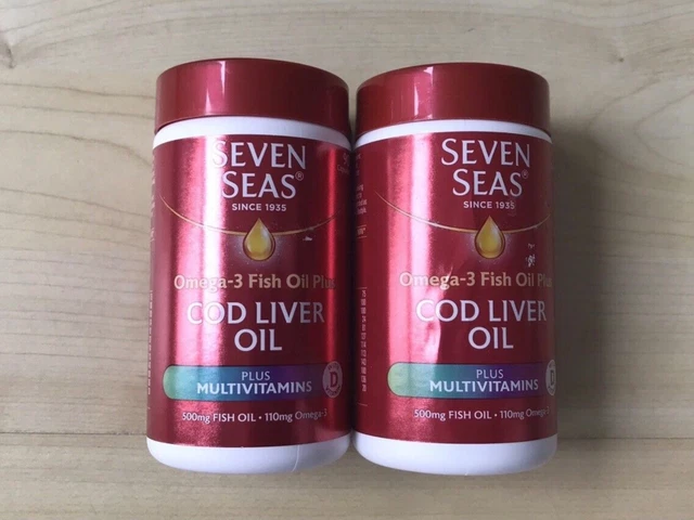 2 X SEVEN Seas Cod Liver Omega-3 Fish Oil Plus Multivitamins - 2 x 90 ...
