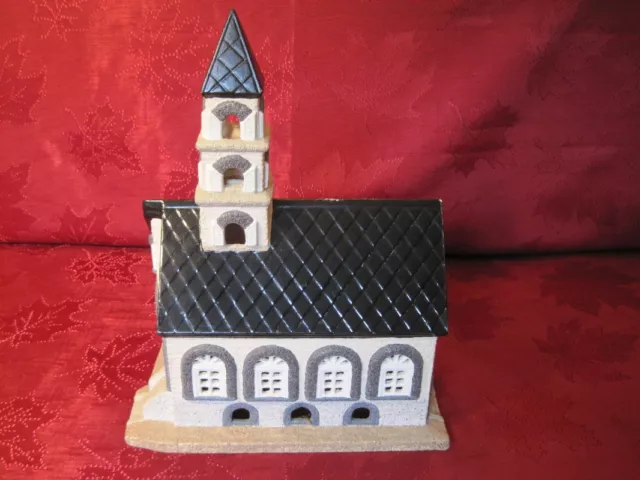 Ceramic Plaster Model Train Railroad Layout Display Building Steeple Church 2