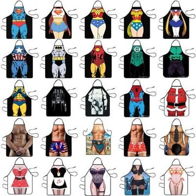 Novelty Funny Apron Sexy Men Women Chef Cooking Kitchen Bib BBQ Aprons Gifts UK