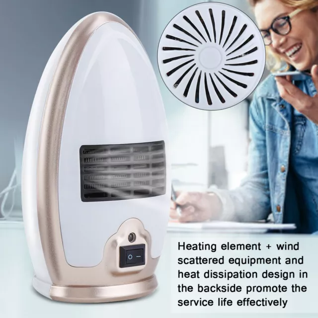 (Chinese Plug 200V Golden)80W Electric Portable Mini Fan Heater Air Space War UK