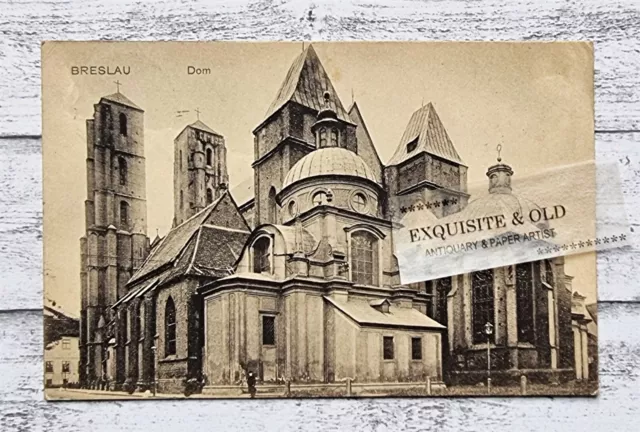 AK Breslau Dom Kirche Religion Gebäude Ansichtskarte Postkarte Vintage alt Deko