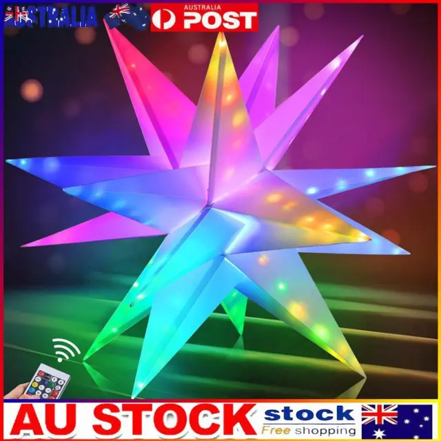 LED Christmas Star Tree Topper APP Remote Control 3D Star Treetop (25CM)