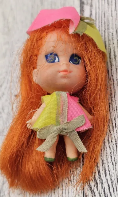 Mattel Liddle Kiddles LUANA Lucky Locket Red Hair DOLL ONLY Vintage 1960s GUC