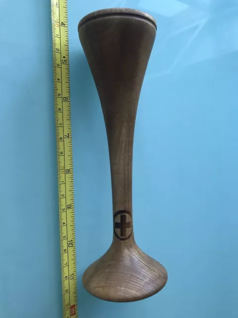 Antique Wooden Stethoscope Medical Doctor Pipe Monaural Ear Trumpet Wooden Rare
