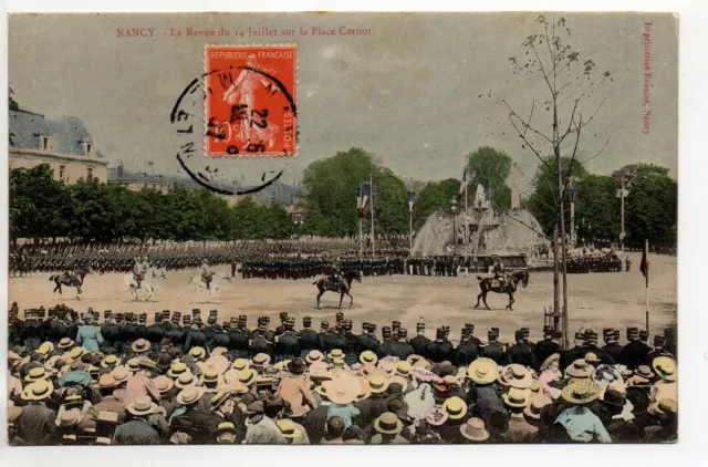 Theme MILITARY LIFE - BARRACKS CPA 54 - NANCY July 14 Revue carnot infantry