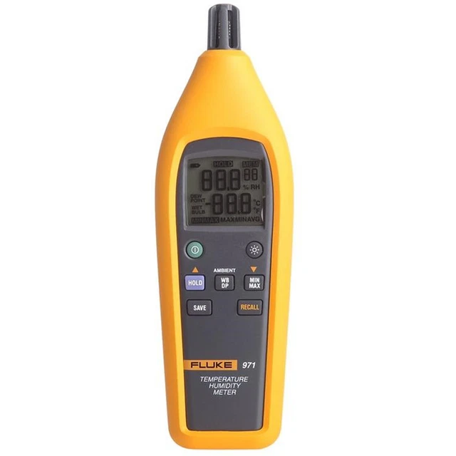 New Fluke 971 Temperature Humidifier Psychrometer 99 Record Capacity