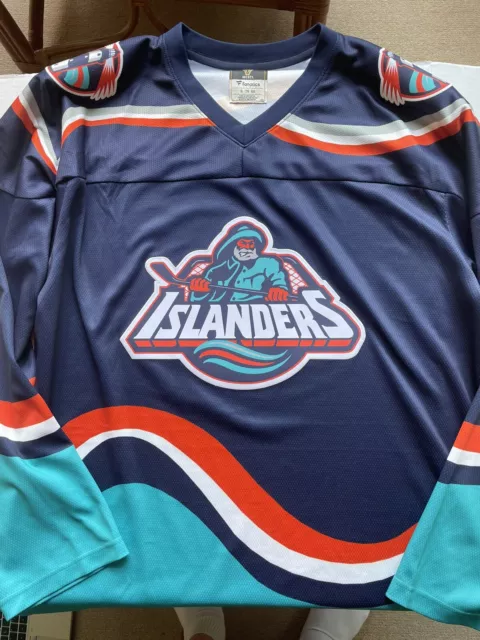 New XXL 60 NY Islanders Teal Fisherman Handmade Fan Concept Jersey
