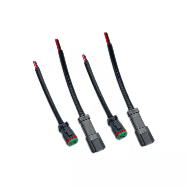 4x Heavy Duty Deutsch DT DTP Male/Female Adapters Connectors Pigtails Wiring