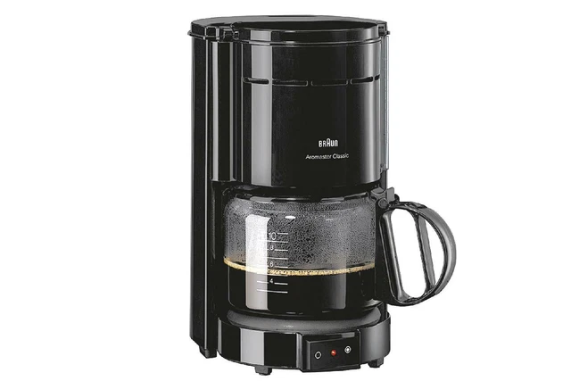 Braun Kaffeemaschine KF 47 BK - Filterkaffeemaschine mit Glaskanne Tropfstopf