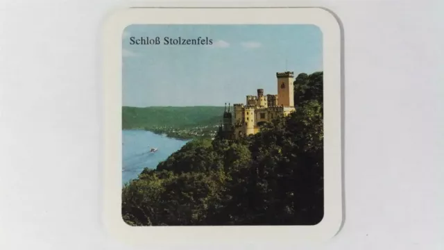 Schloss Stolzenfels, Konigsbacher Bier Beer Coaster Bierdeckel, Koblenz