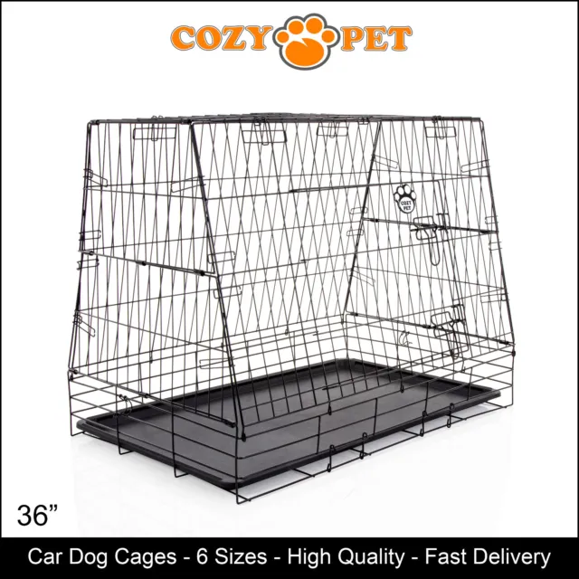 Car Dog Cage By Cozy Pet 36" Large Size Puppy Travel Crate Cat Carrier CDC06