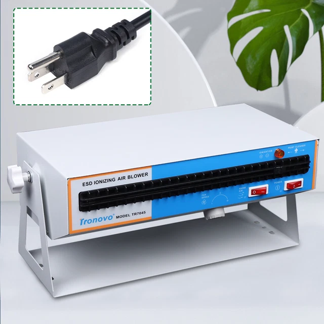 110V Anti-Static Ionizer Ionizing Air Blower Ion Fan Discharge Static Eliminator