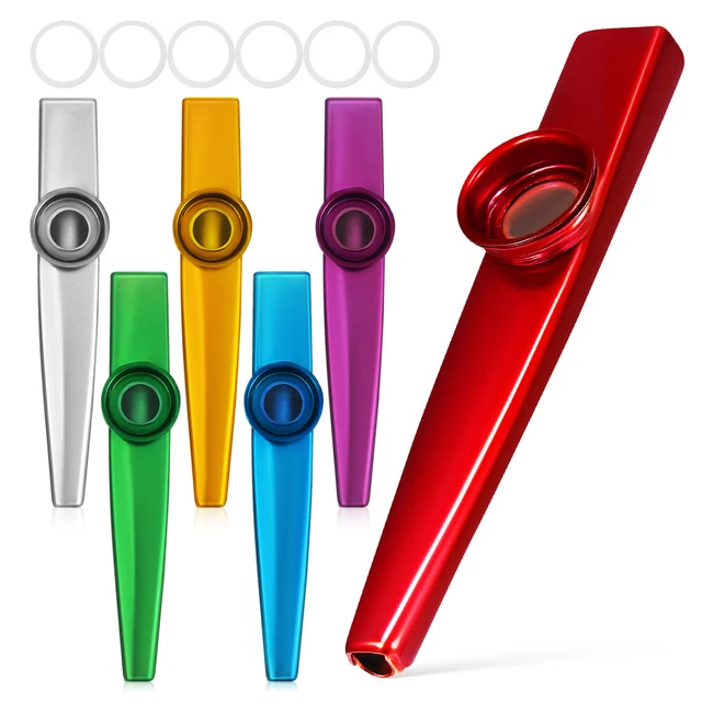 Lot De 3 Kazoos En Métal Multicolore - Instruments Pour Enfants, Débutants - Fêtes, Musique à La Maison