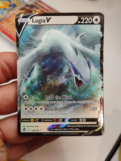 pokemon tcg silver tempest 138 195 lugia v card 138/195 - Ultra Rare Holo LP $26.99 art depiction of Lugia that makes it a true standout piece Lugia V (138/195) [Sword &