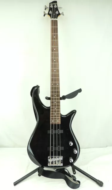 Crafter Cruiser 4-String Electric Bass Guitar, RH, 24-Frets 33-Inch Scale, Black