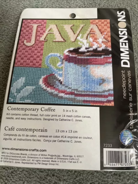 Dimensions Needlepoint Tapestry Kit - Contemporary Coffee. 5 X 5 Inches