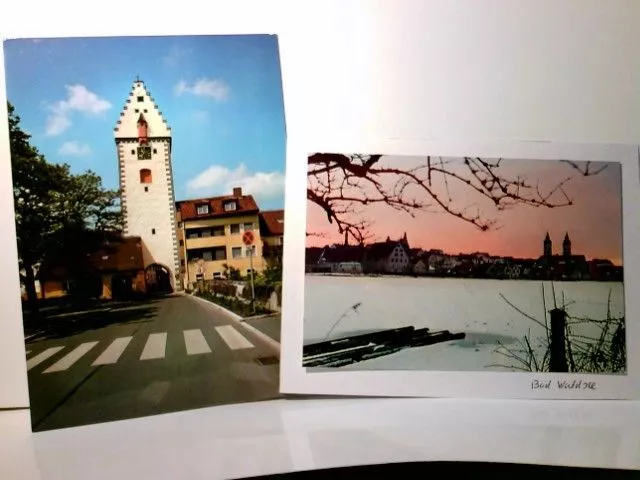 Bad Waldsee. 2 x Alte Ansichtskarte / Foto farbig, ungel.ca 70ger Jahre ?. 1 x B