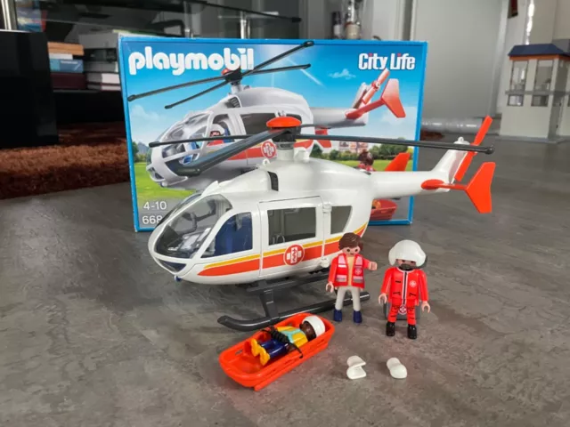 Playmobil Rettungshelikopter Klinik Rettung City Life (6686) - OVP