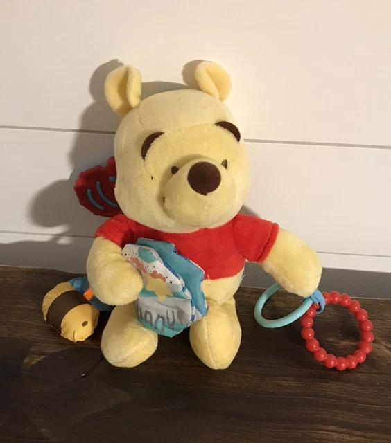 DISNEY BABY WINNIE the Pooh Activity Hanging Stuffed Animal Toy Rattle