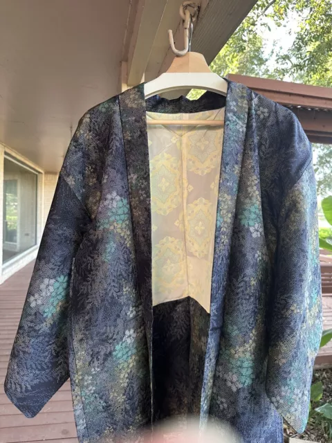 Japanese silk kimono jacket Haori