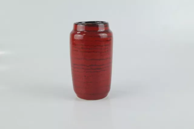 Original Scheurich Vase 231-15, Vintage, 1970er, 70er Jahre  Rot gestromt