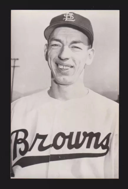 Earl Rapp  ST LOUIS BROWNS  UNSIGNED  3-1/2 x 5-3/8  REAL PHOTO POSTCARD #1