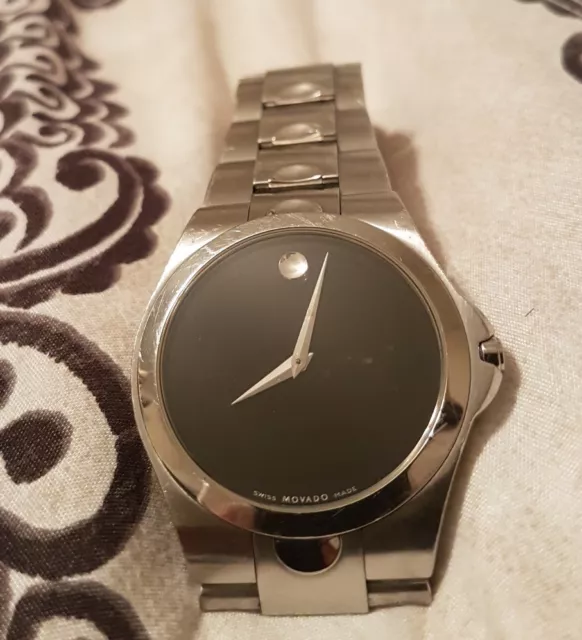 MOVADO SWISS MADE 84 E7 1850 Sapphire Crystal Stainless Steel Men s Watch 195.00 PicClick