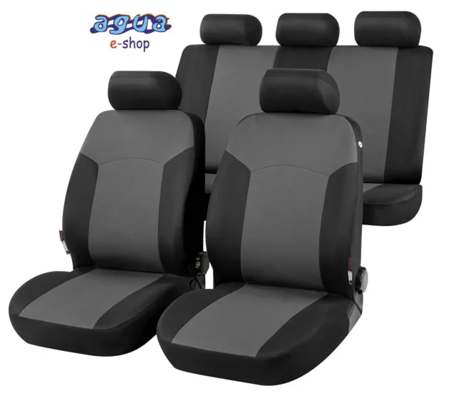 Fundas para Asientos AGR01 Citroen C4 Coupe Liners Coche Gris Negro Foderine