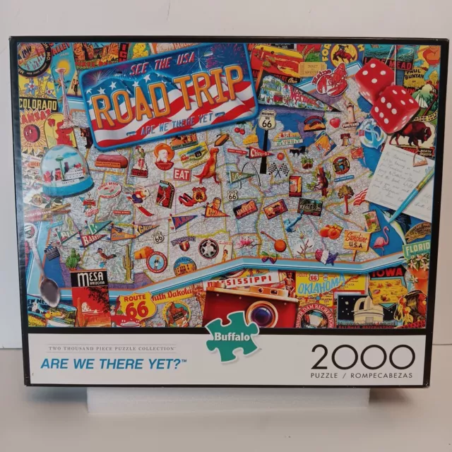 Buffalo Games Are We There Yet 2000 Piece Puzzle Road Trip USA Map