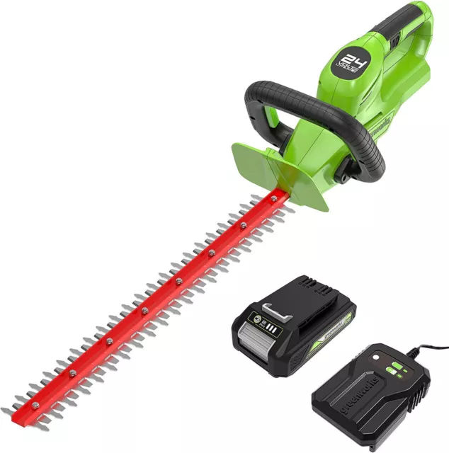 24V Akku Heckenschere 56cm Greenworks G24HT56K2 mit 2Ah Batterie & Ladegerät