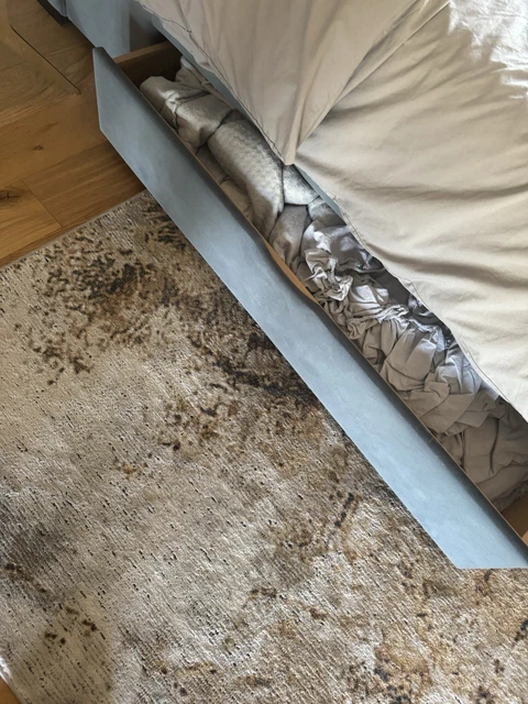 GREY/BLUE VELVET. king size bed £156.72 PicClick UK