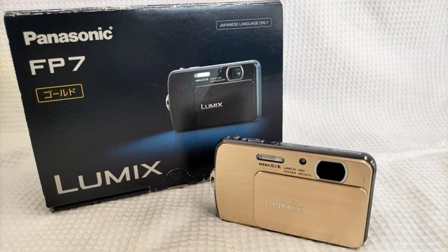 PANASONIC LUMIX DMC-FP7 Gold Compact Camera Japanese model