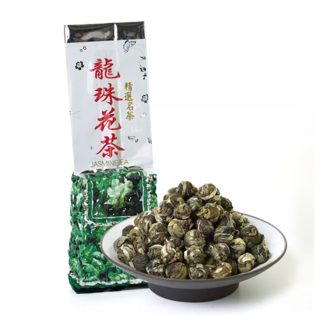 GOARTEA 250g Supreme Jasmine Dragon Pearl Loose Leaf Chinese Green Tea Hand Roll