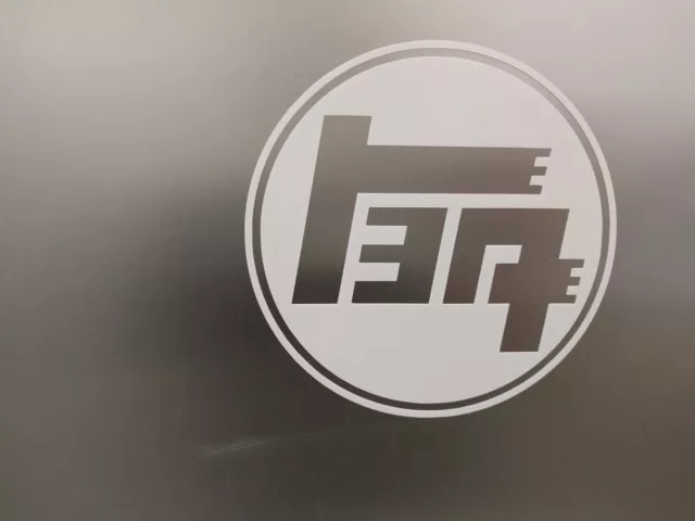 4 pack TEQ Logo Vinyl Decal Sticker Gloss White 2" x 2" (5cmx5cm)