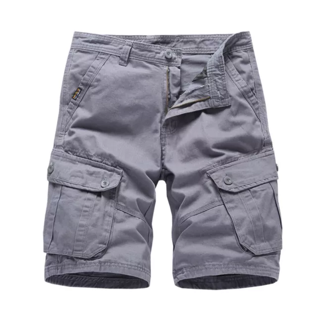 New Mens Cargo Twill Shorts Combat Branded Knee Length Multi Pocket Half Pants