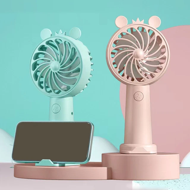 MINI COOLING FAN Cartoon Ears Cooling Student Outdoor Mini Usb Fan ...