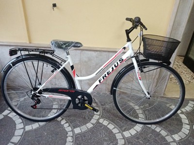 bicicletta city bike donna girardengo in acciaio panna 26