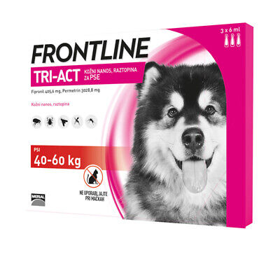 Frontline Tri Act Cane da 40 a 60 kg Antiparassitario Cani Tri-Act 3 pipette