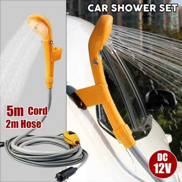 12V Portable Automobile Shower Set Water Pump Travel Camping Boat Car Caravan AU