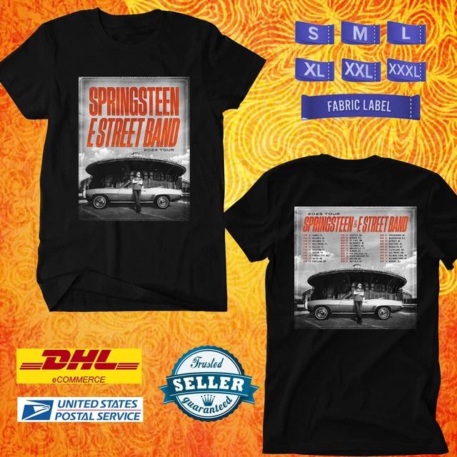 TOUR 2023 SPRINGSTEEN & E Street Band Spring Tour Black Tee Shirt W