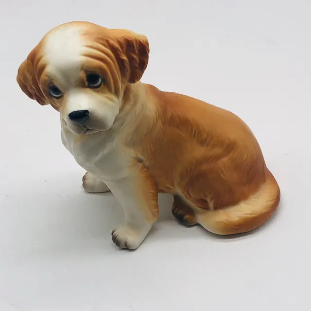 Lefton Saint Bernard Porcelain Sitting Dog Figurine H8081 Vintage