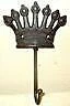 Cast Iron Metal Crown Hat Coat Robe Bathroom Towel Wall Hook Home Garden Decor