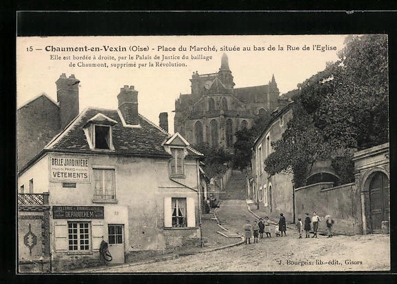 CPA Chaumont-en-Vexin, Place du Marché