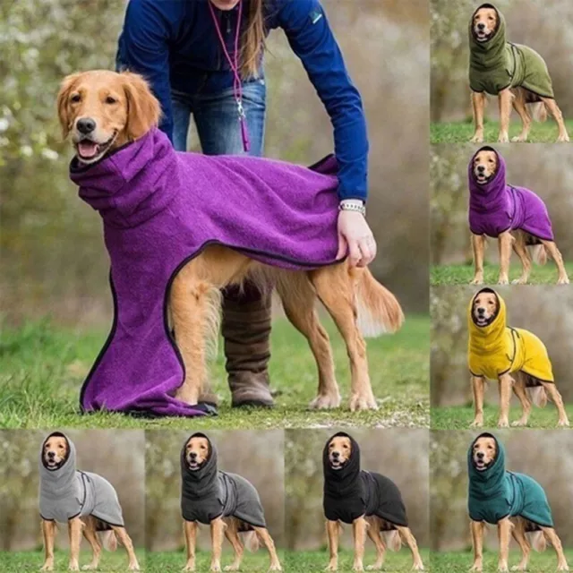 Dog Bathrobe Towel Microfibre Bath Robe Drying Super Absorbent Robe Coat