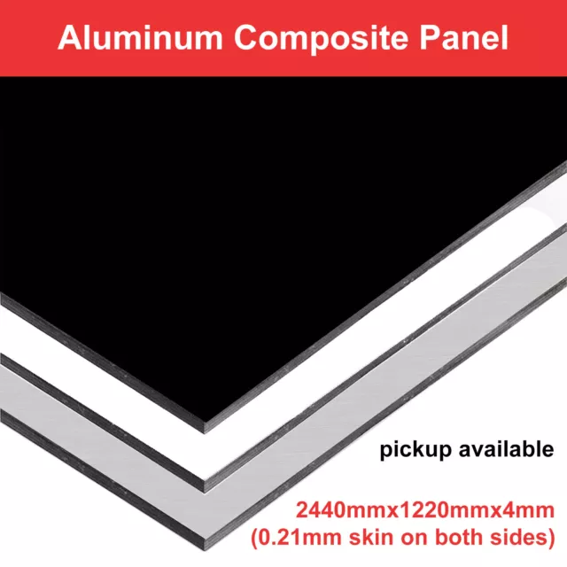 Aluminum Composite Panel ACP Silver Black White Cladding Building Signage Home